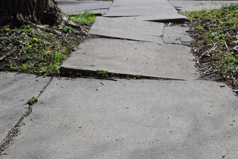 Lifted Sidewalk Sections